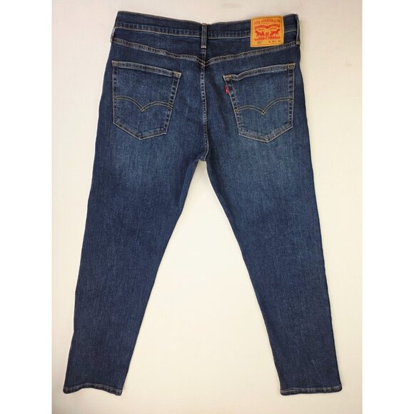 Levis Size 36X32 Mens 502 Blue Denim 5 Pocket Logo Tag Jeans - Picture 1 of 13